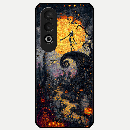  Pumpkin Moonlight Tale Glass Case For Oneplus Nord CE4 back cover – full design glossy printed glass finish