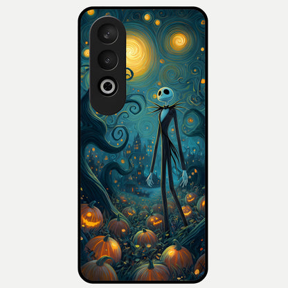  Pumpkin Moon Night Glass Case For Oneplus Nord CE4 back cover – full design glossy printed glass finish