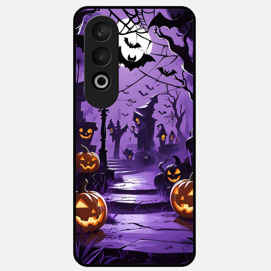  Pumpkin Patch Halloween Glass Case For Oneplus Nord CE4 back cover – full design glossy printed glass finish