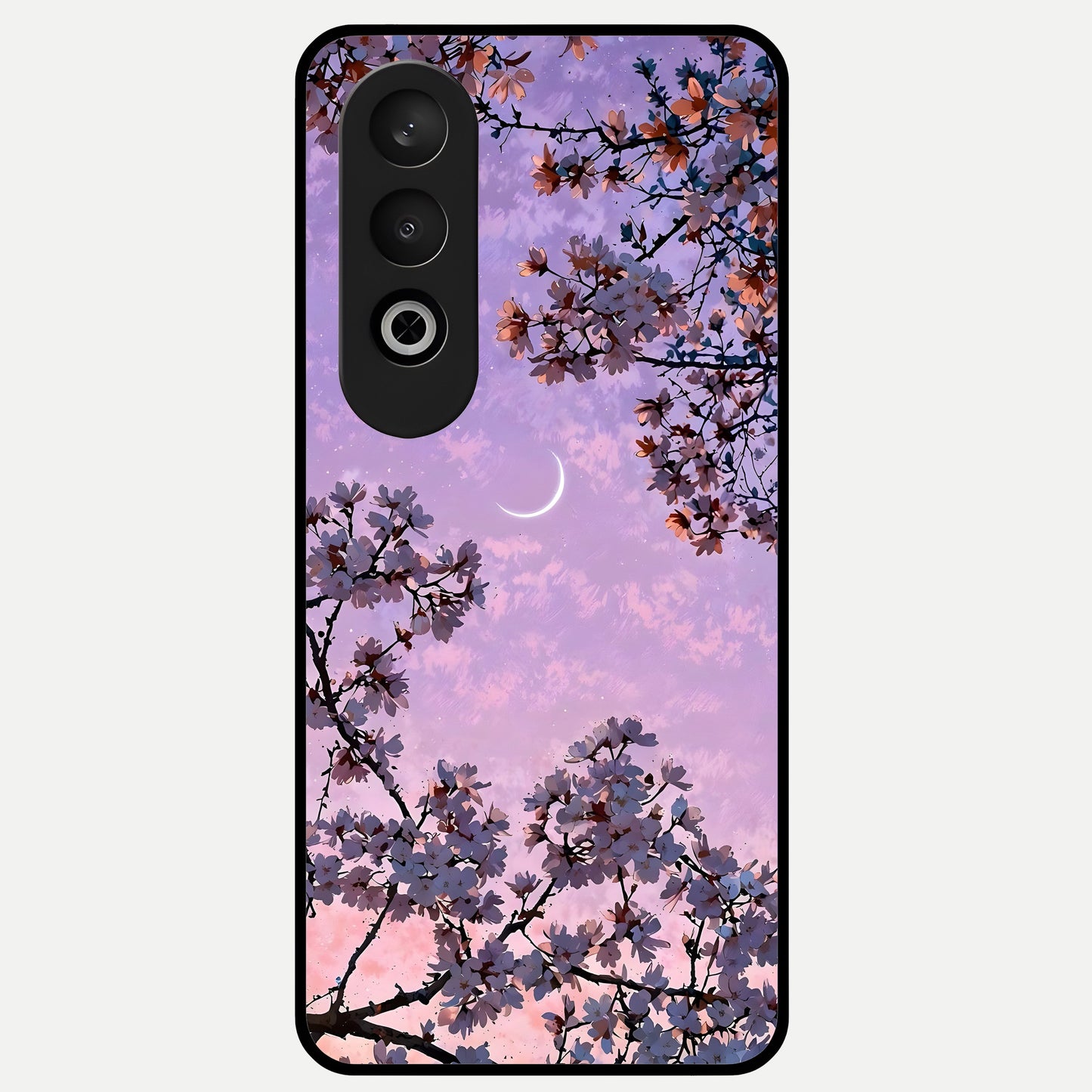  Purple Serenity Moon Glass Case For Oneplus Nord CE4 back cover – full design glossy printed glass finish