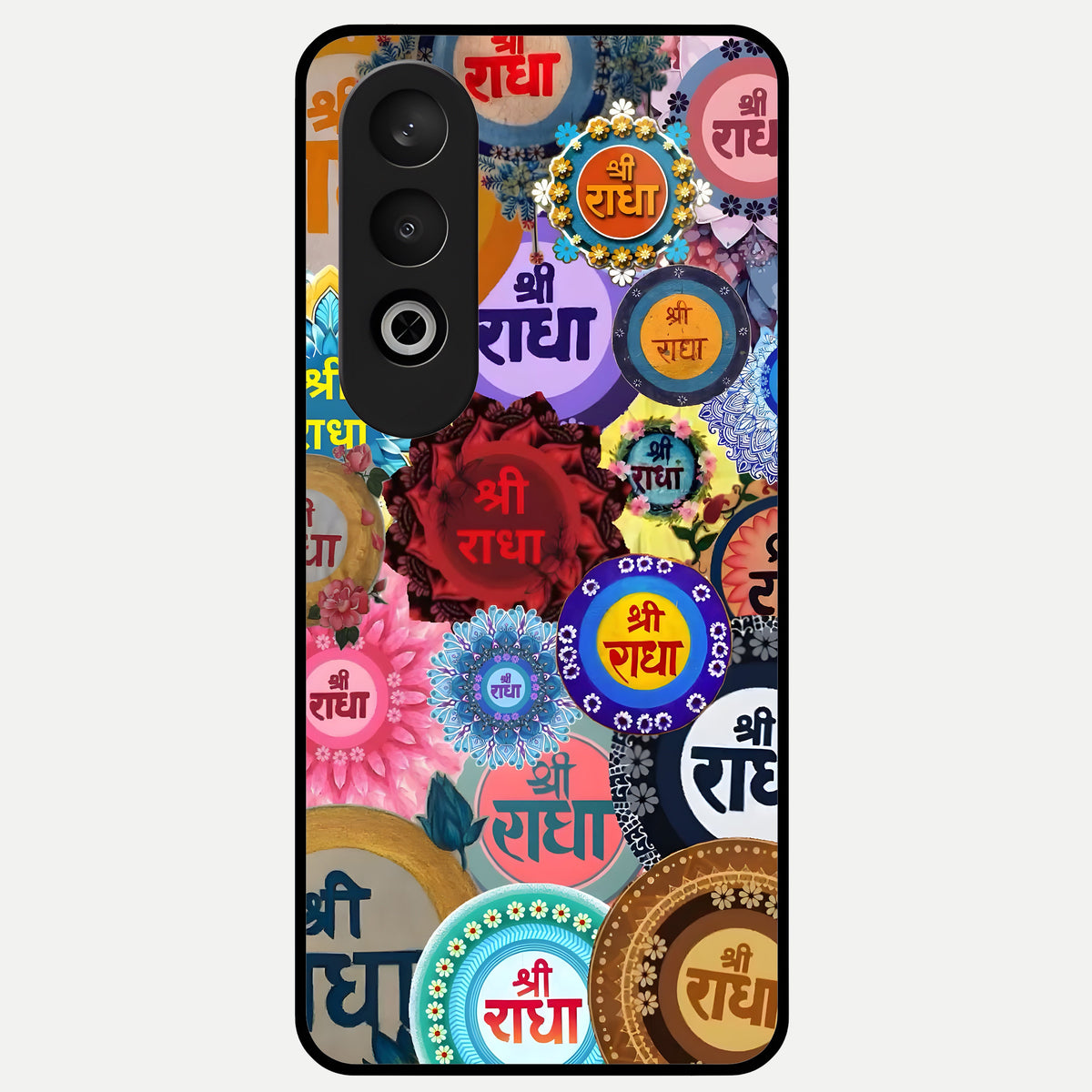  Radha Divine Bloom Glass Case For Oneplus Nord CE4 back cover – full design glossy printed glass finish