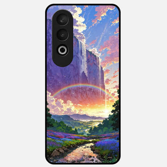  Rainbow Valley Dream Glass Case For Oneplus Nord CE4 back cover – full design glossy printed glass finish
