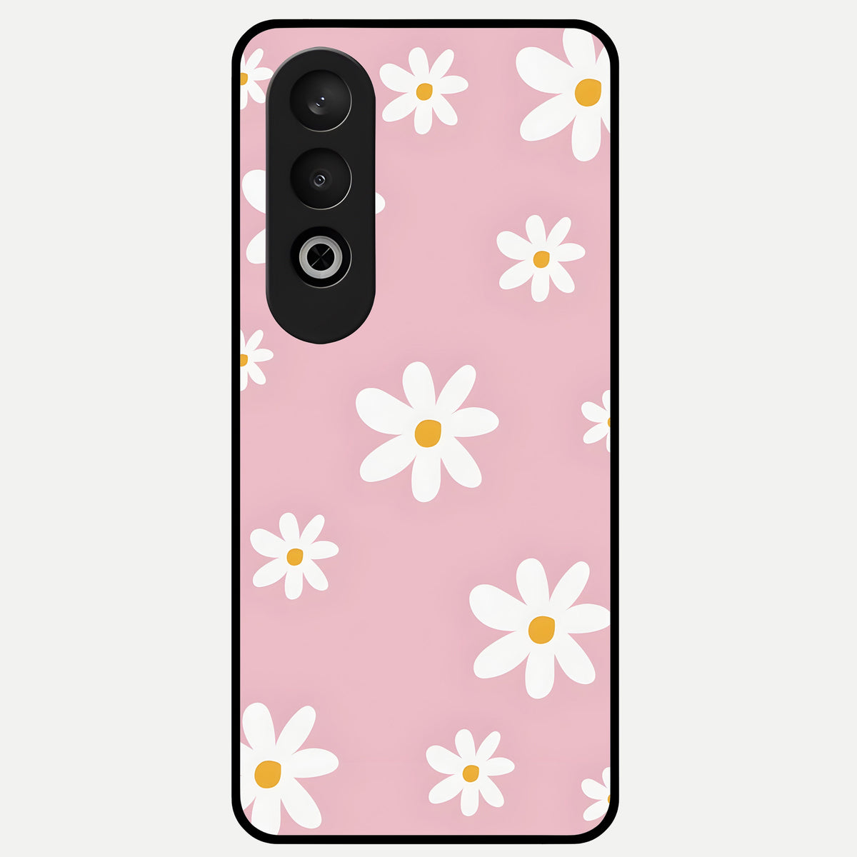  Soft Daisy Bliss Glass Case For Oneplus Nord CE4 back cover – full design glossy printed glass finish