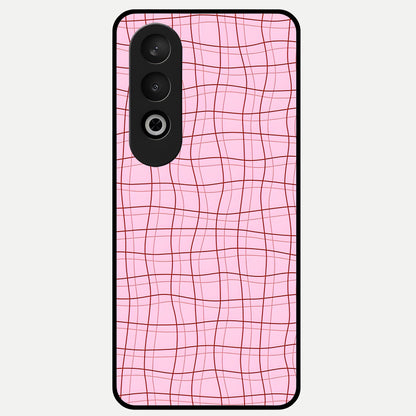  Soft Grid Bliss Glass Case For Oneplus Nord CE4 back cover – full design glossy printed glass finish