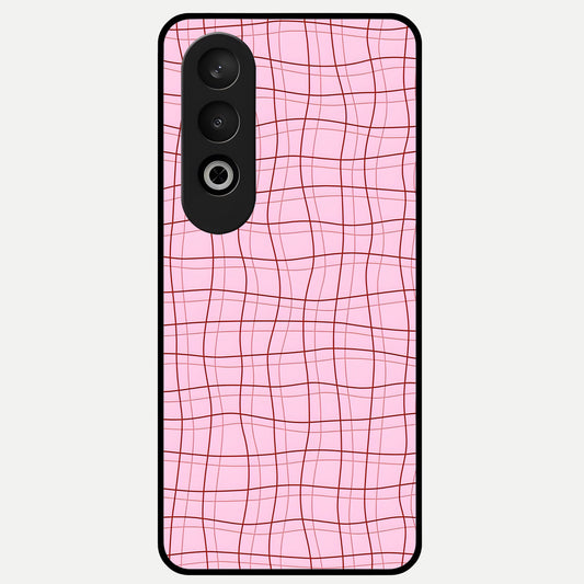  Soft Grid Bliss Glass Case For Oneplus Nord CE4 back cover – full design glossy printed glass finish