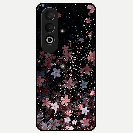  Starlit Flower Dreams Glass Case For Oneplus Nord CE4 back cover – full design glossy printed glass finish