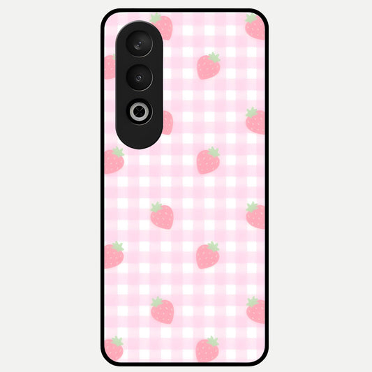  Strawberry Picnic Love Glass Case For Oneplus Nord CE4 back cover – full design glossy printed glass finish