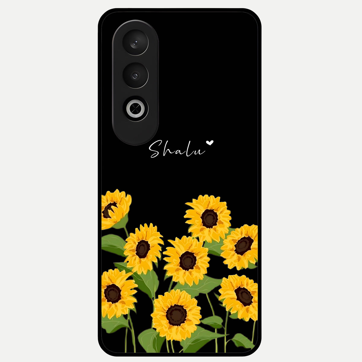  Sunflower Sky Bloom Glass Case For Oneplus Nord CE4 back cover – full design glossy printed glass finish