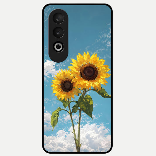  Sunlit Daisy Glow Glass Case For Oneplus Nord CE4 back cover – full design glossy printed glass finish