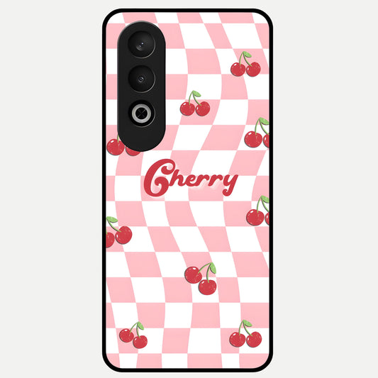  Sweet Cherry Vibes Glass Case For Oneplus Nord CE4 back cover – full design glossy printed glass finish