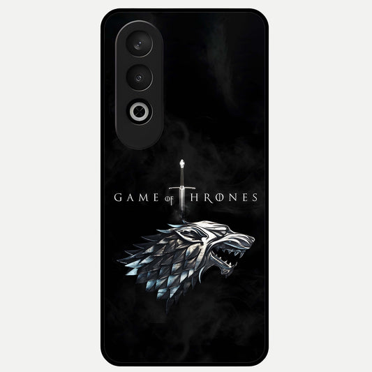  Throne Wolf Legacy Glass Case For Oneplus Nord CE4 back cover – full design glossy printed glass finish