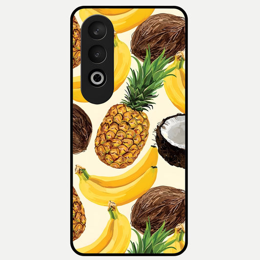  Tropical Fruit Mood Glass Case For Oneplus Nord CE4 back cover – full design glossy printed glass finish