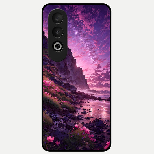  Twilight Blossom Coast Glass Case For Oneplus Nord CE4 back cover – full design glossy printed glass finish