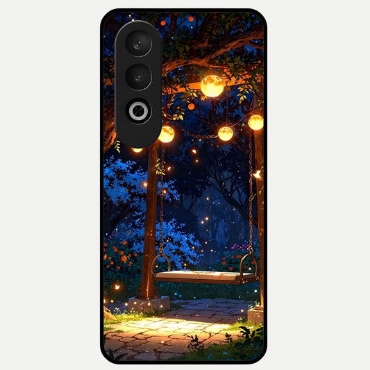  Twilight Garden Swing Glass Case For Oneplus Nord CE4 back cover – full design glossy printed glass finish