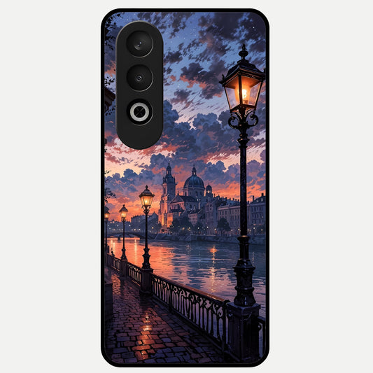 Twilight River Lights Glass Case For Oneplus Nord CE4 back cover – full design glossy printed glass finish