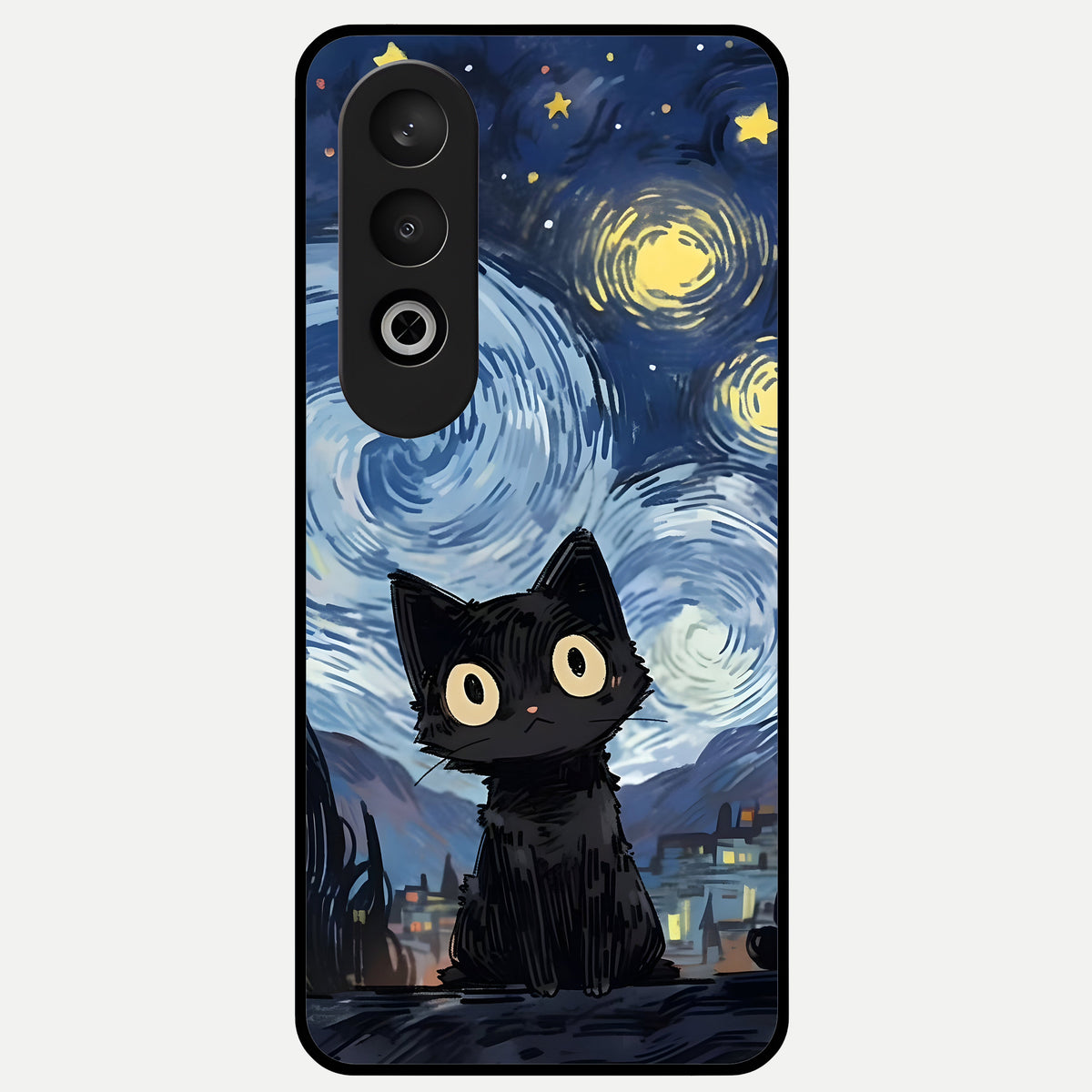  Van Gogh Cat Glass Case For Oneplus Nord CE4 back cover – full design glossy printed glass finish