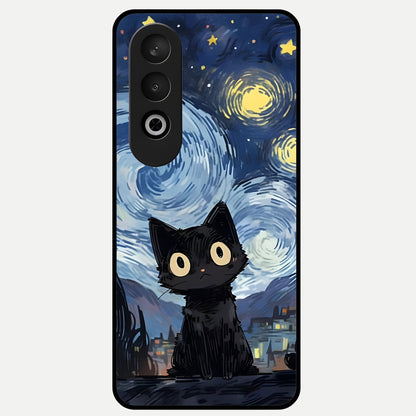  Van Gogh Cat Glass Case For Oneplus Nord CE4 back cover – full design glossy printed glass finish