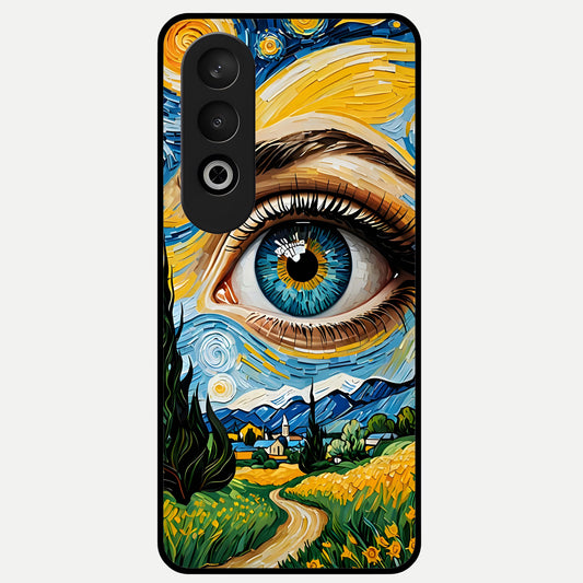  Van Gogh Eye Glass Case For Oneplus Nord CE4 back cover – full design glossy printed glass finish