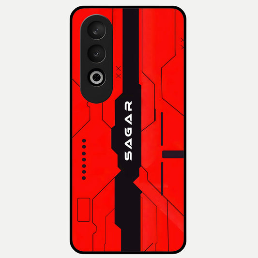  Voltage Rise CYBERPUNK Custom Name Glass Case For Oneplus Nord CE4 back cover – personalized glossy printed glass finish