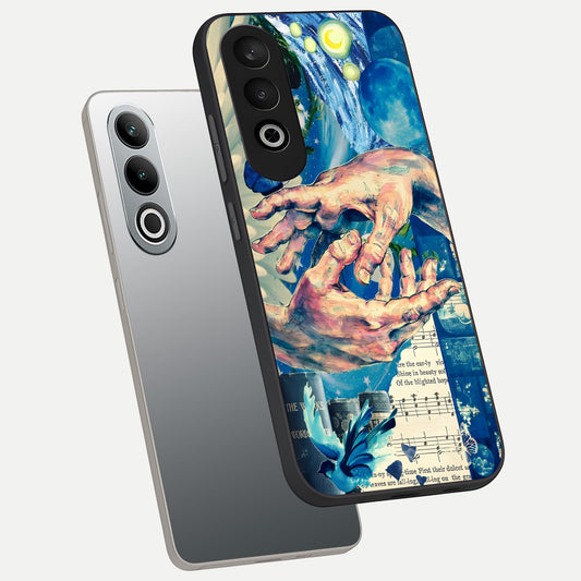  Aesthetic Divider phone case For Oneplus Nord CE4 showing premium glass back cover with detailed artwork