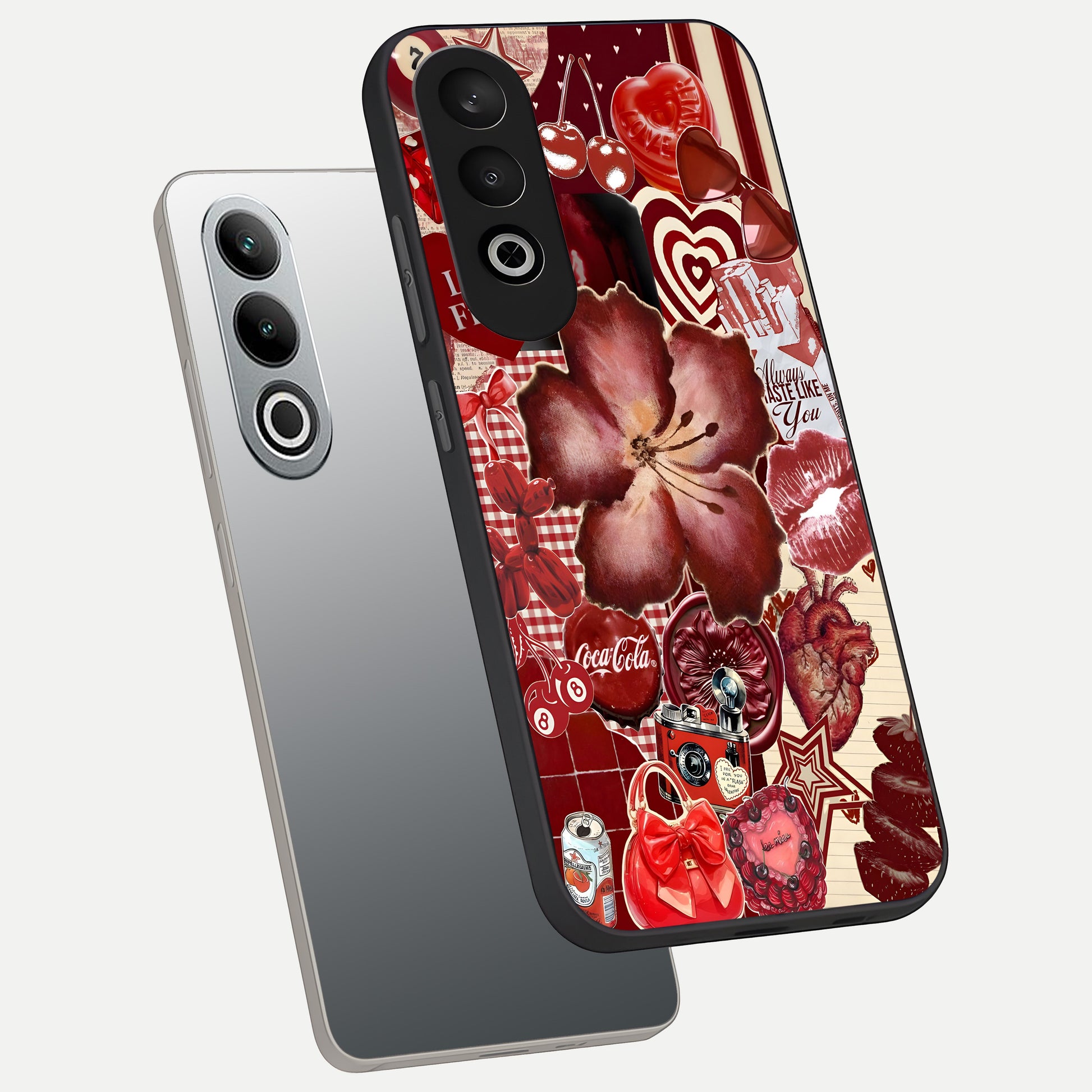  Aesthetic Little Freak phone case For Oneplus Nord CE4 showing premium glass back cover with detailed artwork