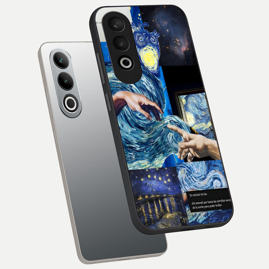  Aesthetic Vando Hands phone case For Oneplus Nord CE4 showing premium glass back cover with detailed artwork
