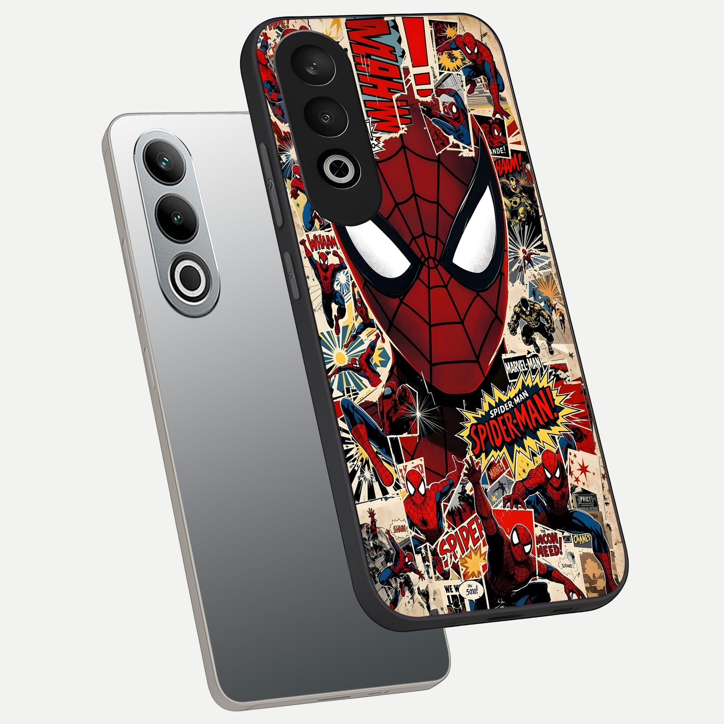  Aesthetic Wonder Spider phone case For Oneplus Nord CE4 showing premium glass back cover with detailed artwork