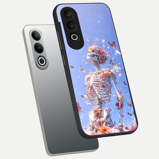  Bloom Beyond Bones phone case For Oneplus Nord CE4 showing premium glass back cover with detailed artwork