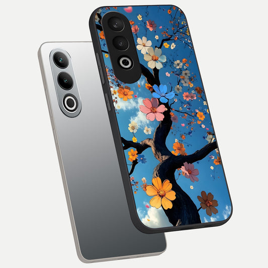  Blossom Dream Sky phone case For Oneplus Nord CE4 showing premium glass back cover with detailed artwork