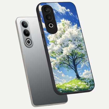  Blossom Sky Serenity phone case For Oneplus Nord CE4 showing premium glass back cover with detailed artwork
