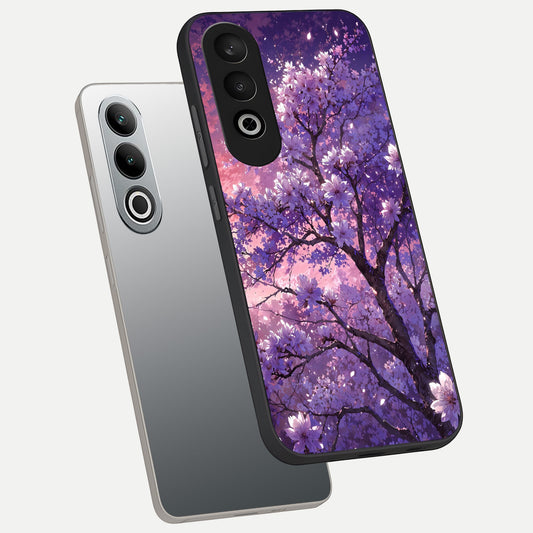  Blossom Tree phone case For Oneplus Nord CE4 showing premium glass back cover with detailed artwork