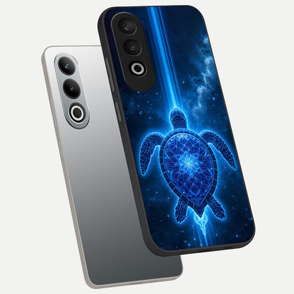  Blue Galaxy Turtle phone case For Oneplus Nord CE4 showing premium glass back cover with detailed artwork