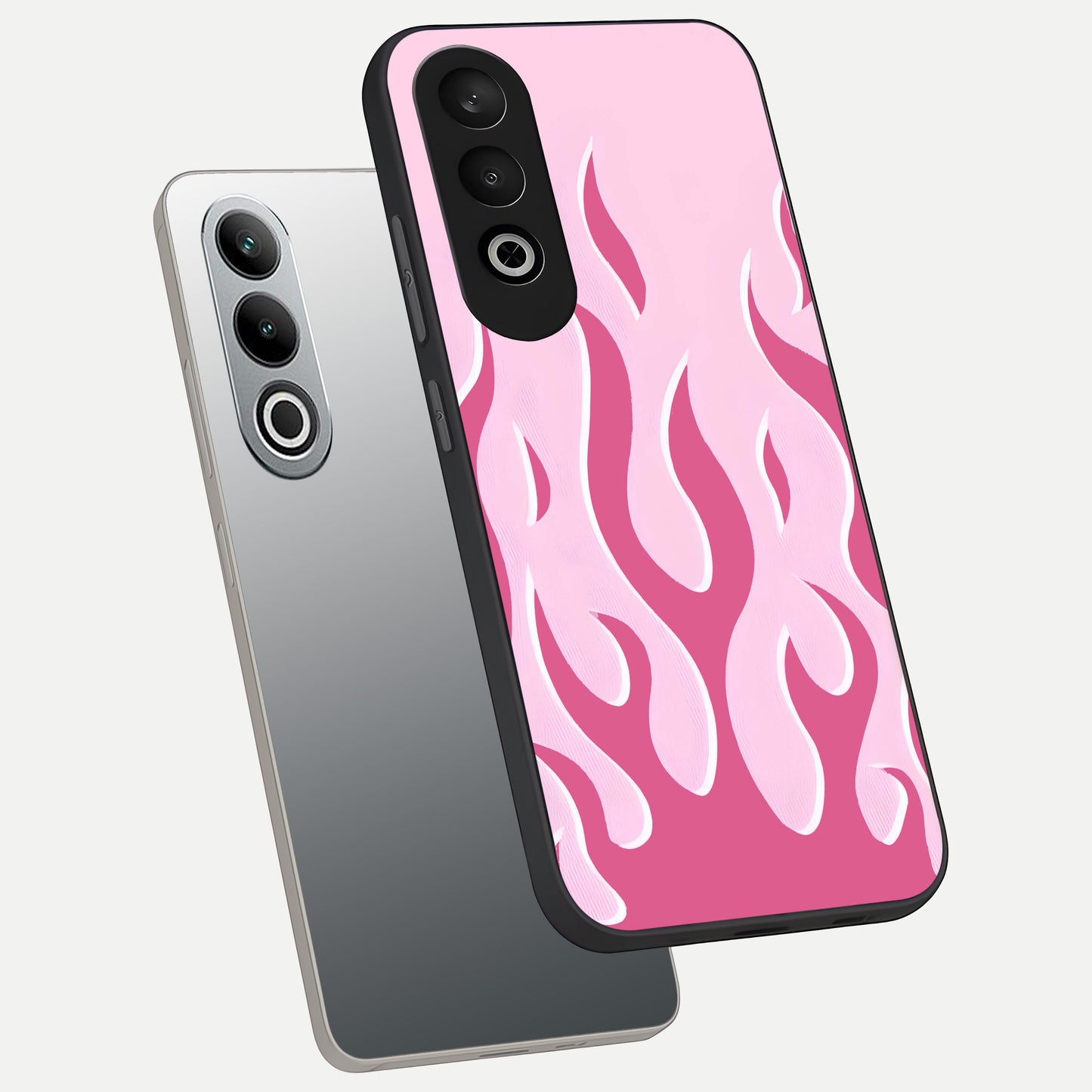  Blush Flame Energy phone case For Oneplus Nord CE4 showing premium glass back cover with detailed artwork