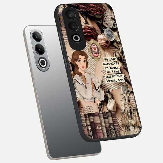  Bookish Dream World phone case For Oneplus Nord CE4 showing premium glass back cover with detailed artwork