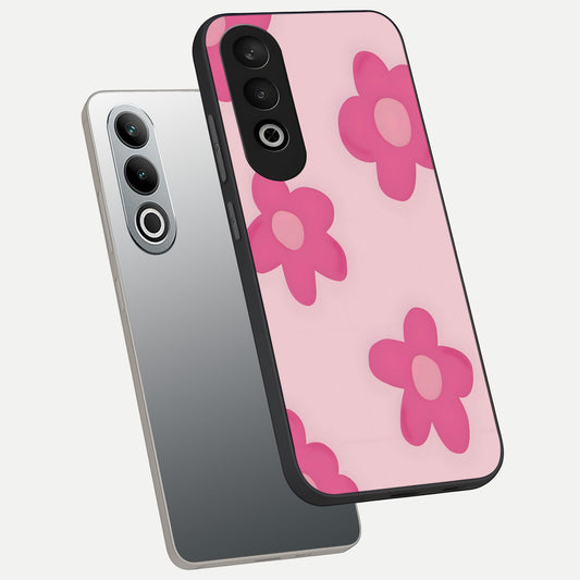  Candy Bloom Dreams phone case For Oneplus Nord CE4 showing premium glass back cover with detailed artwork