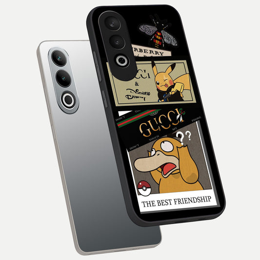  Cartoon Brand Play Mashup phone case For Oneplus Nord CE4 showing premium glass back cover with detailed artwork