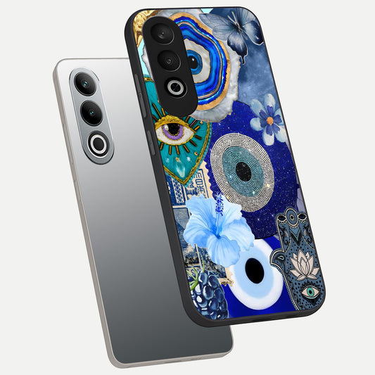  Celestial Blue Vision phone case For Oneplus Nord CE4 showing premium glass back cover with detailed artwork