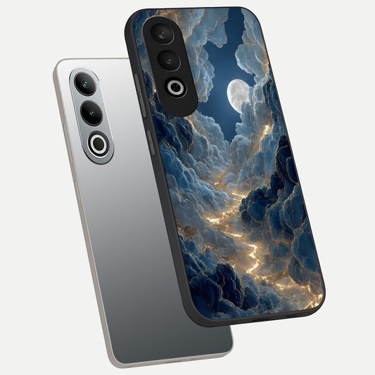  Celestial Cloud Road phone case For Oneplus Nord CE4 showing premium glass back cover with detailed artwork