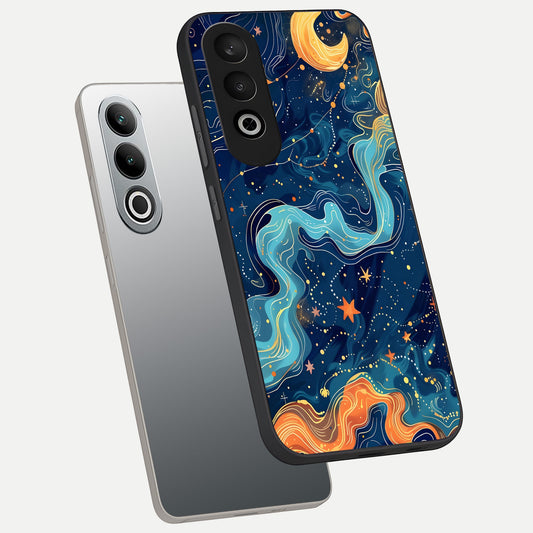  Celestial Dream Flow phone case For Oneplus Nord CE4 showing premium glass back cover with detailed artwork