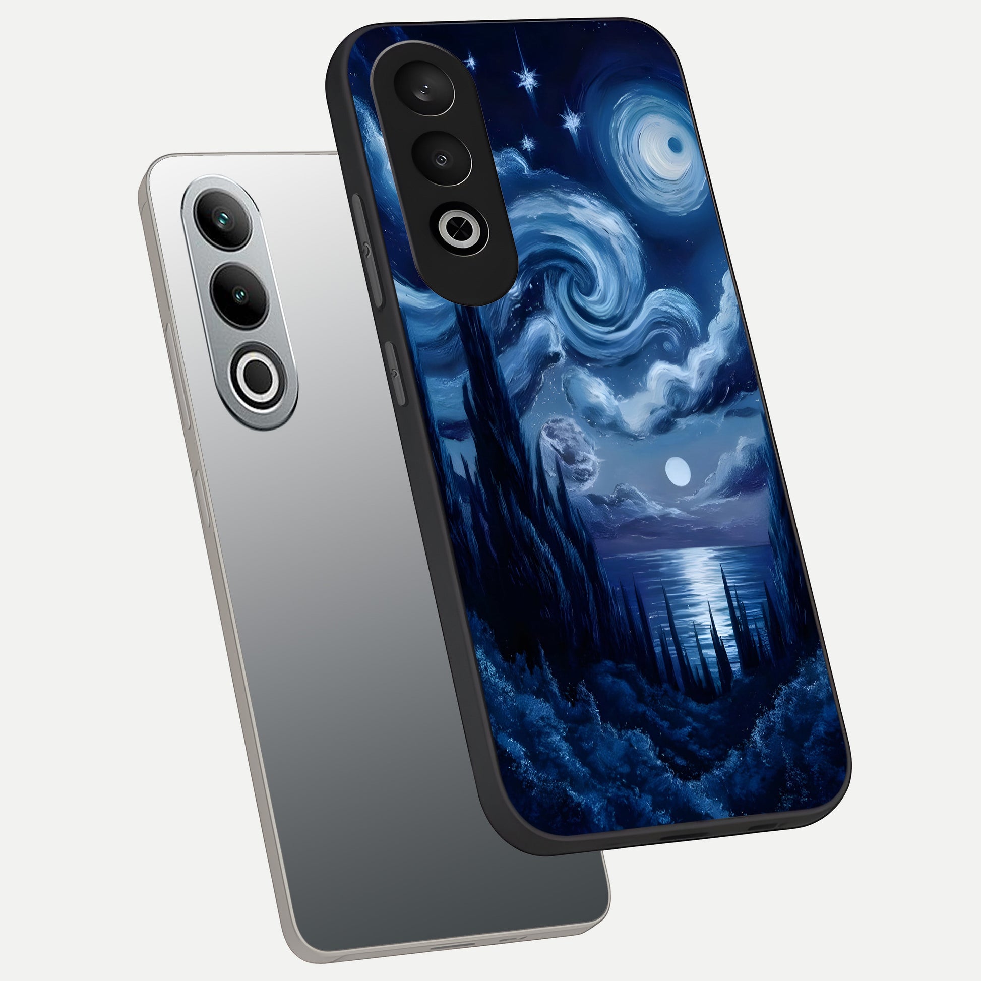  Celestial Dream Van Gogh phone case For Oneplus Nord CE4 showing premium glass back cover with detailed artwork