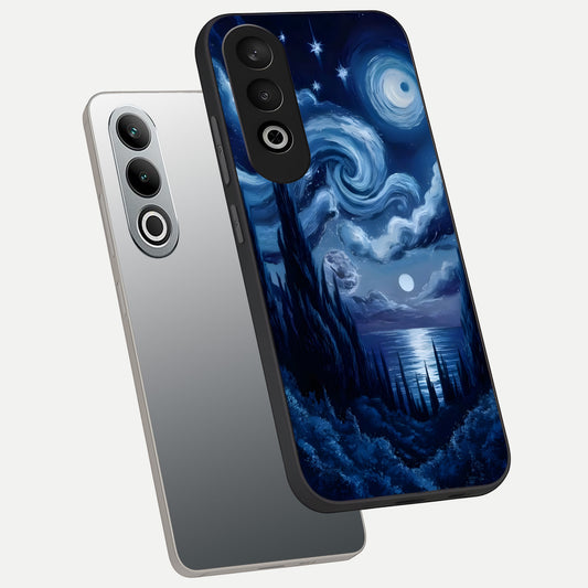  Celestial Dream Van Gogh phone case For Oneplus Nord CE4 showing premium glass back cover with detailed artwork