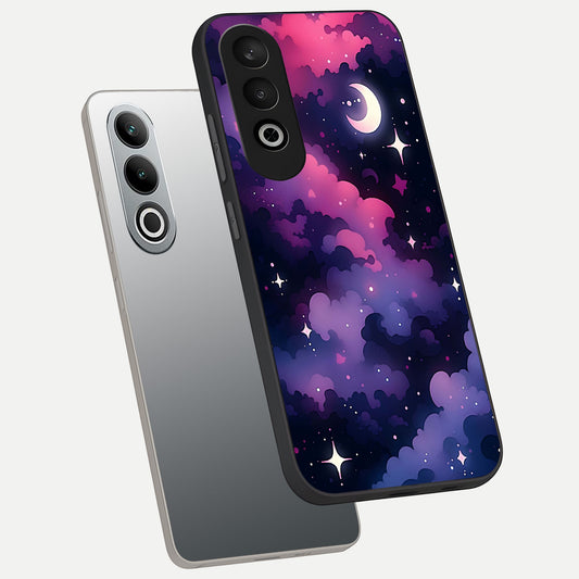  Celestial Moon Magic phone case For Oneplus Nord CE4 showing premium glass back cover with detailed artwork