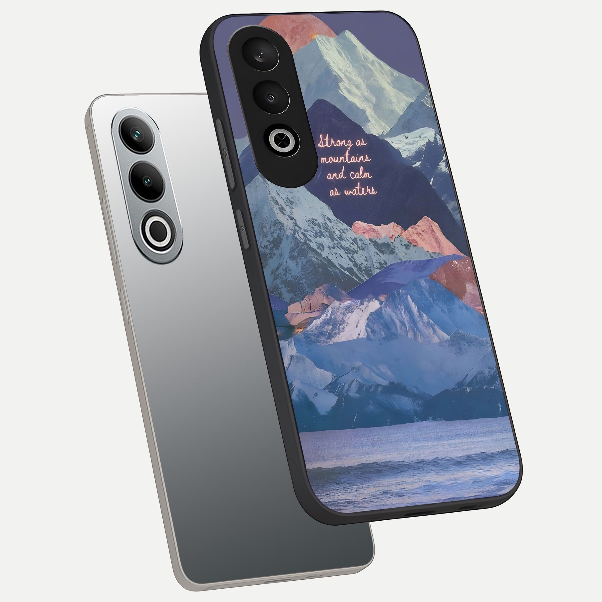  Celestial Mountain Calm phone case For Oneplus Nord CE4 showing premium glass back cover with detailed artwork