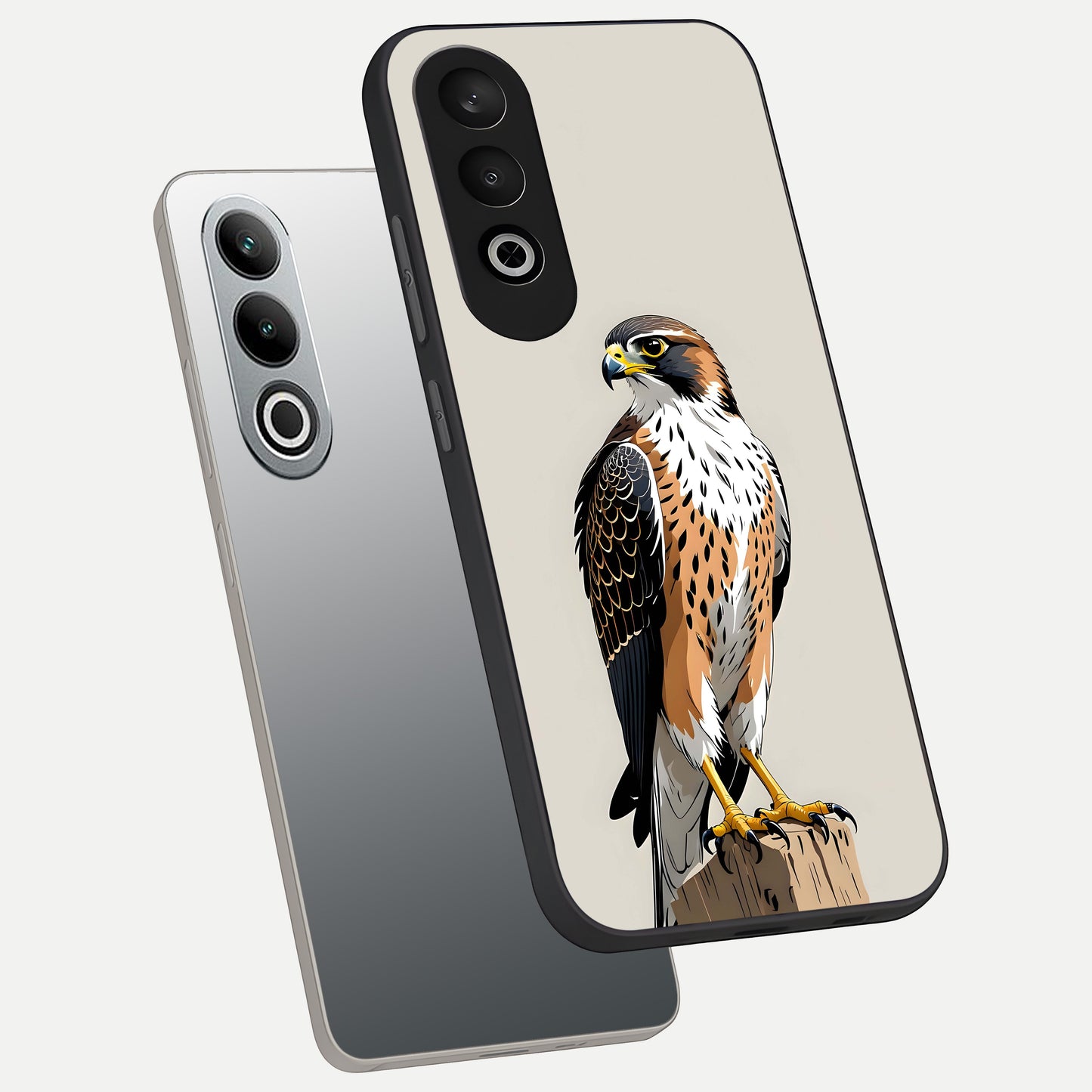  Clever Eagle phone case For Oneplus Nord CE4 showing premium glass back cover with detailed artwork