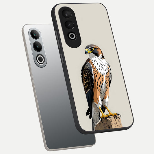  Clever Eagle phone case For Oneplus Nord CE4 showing premium glass back cover with detailed artwork
