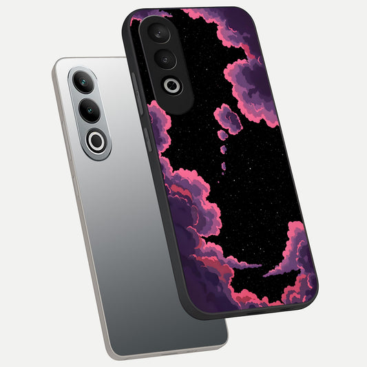  Cosmic Cloud Journey phone case For Oneplus Nord CE4 showing premium glass back cover with detailed artwork