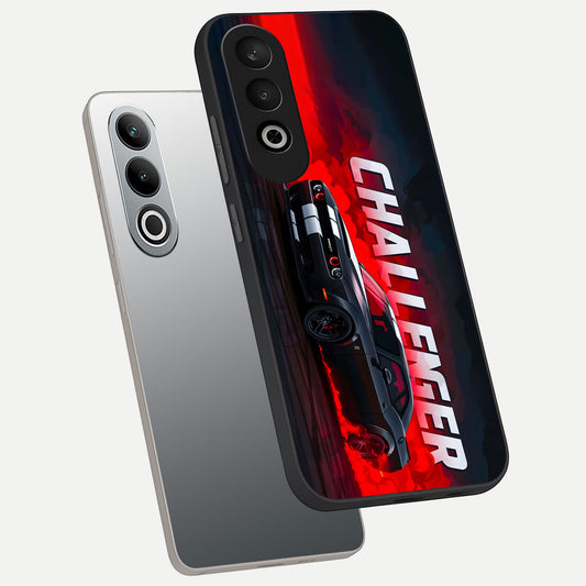  Crimson Challenger Fury phone case For Oneplus Nord CE4 showing premium glass back cover with detailed artwork