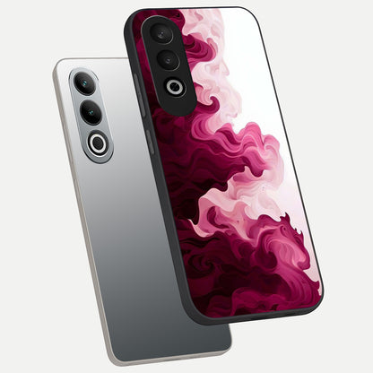  Crimson Wave Flow phone case For Oneplus Nord CE4 showing premium glass back cover with detailed artwork