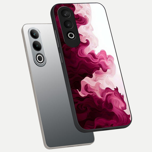  Crimson Wave Flow phone case For Oneplus Nord CE4 showing premium glass back cover with detailed artwork