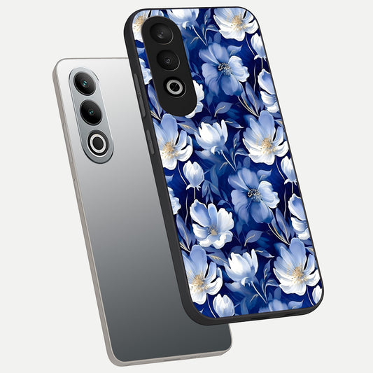  Cute Floral Patterns phone case For Oneplus Nord CE4 showing premium glass back cover with detailed artwork